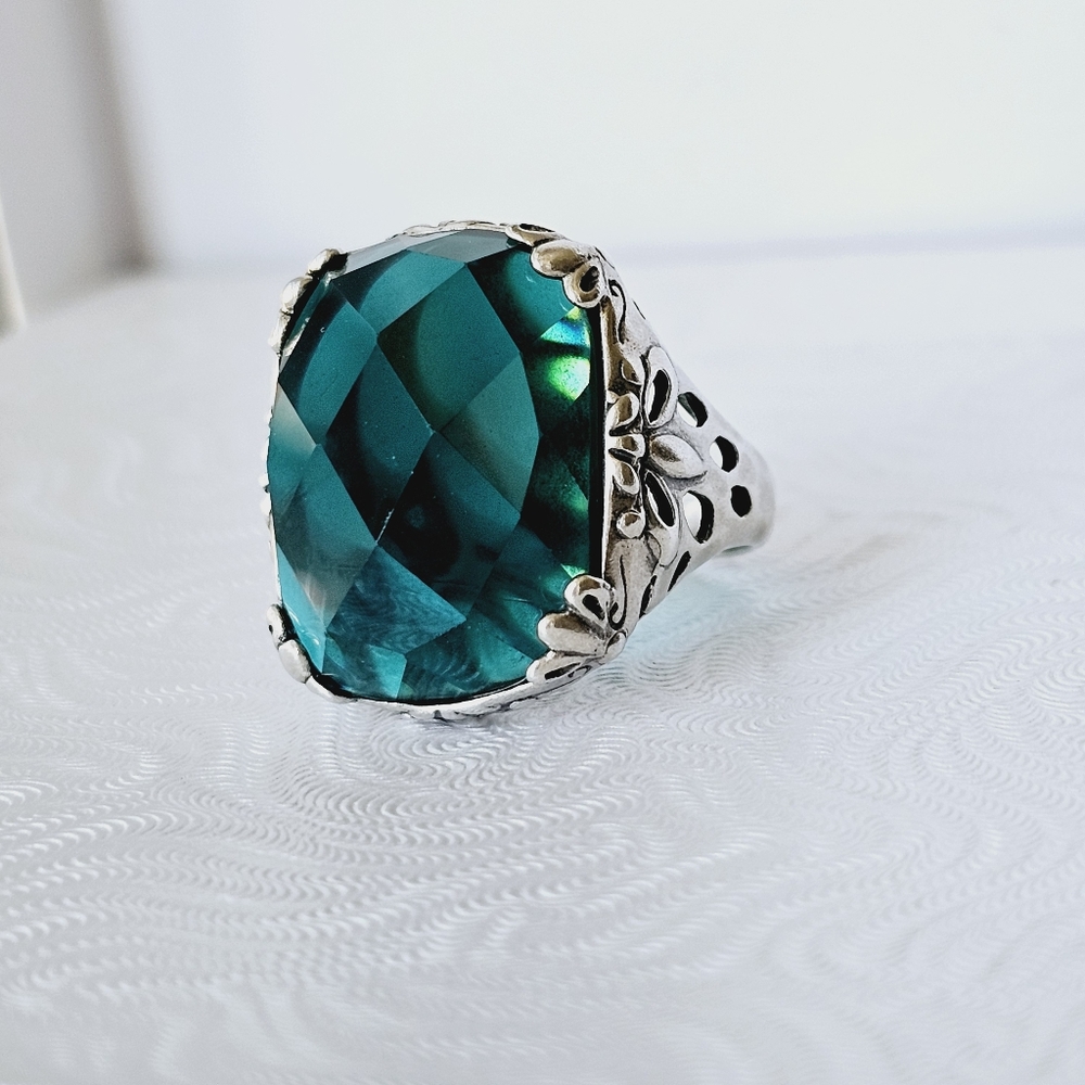 Silpada Caspian Silver Ring with Blue Gemstone